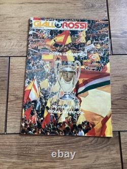 Finale de la Coupe d'Europe 1984 Liverpool contre Roma Édition Giall Rossi Très Rare Vgc