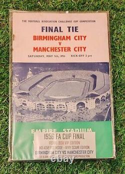 Finale de la FA Cup 1956 Édition de la Boîte Royale Manchester City contre Birmingham City Très Rare