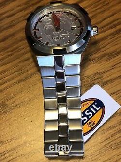 Fossil Watch Superman Urban Red Ll1036 Limited Edition Très Rare! Difficile À Trouver