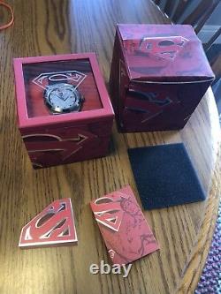 Fossil Watch Superman Urban Red Ll1036 Limited Edition Très Rare! Difficile À Trouver