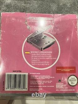 Gameboy Advance SP Rose dans sa boîte, édition pour filles avec inserts, chargeur très rare