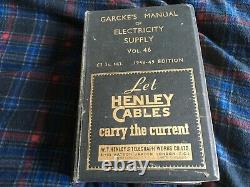 Garcke's Manual Of Electricity Supply Vol 46 (1948-49 Edition) Livre Très Rare