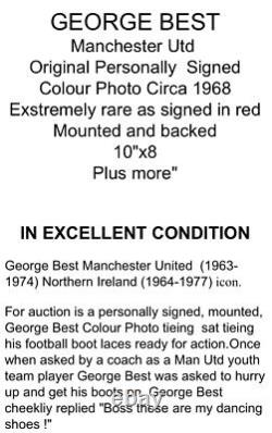 George Best Personnellement Signé Photo Très Rare Inc Coa Plus Édition Limitée Pic