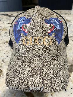 Gucci Hommes Chapeau Authentique Wolf Edition Très Rare