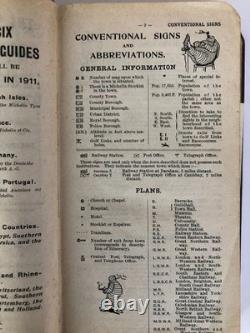 Guide Michelin 1ère Édition Îles Britanniques 1911 Très Rare Bon État Collectionneurs