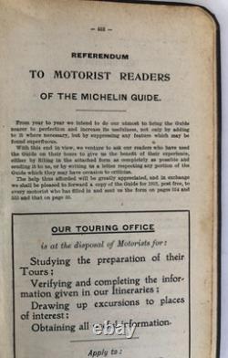 Guide Michelin 1ère Édition Îles Britanniques 1911 Très Rare Bon État Collectionneurs