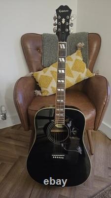 Guitare acoustique Epiphone Hummingbird en ébène, édition limitée, très rare
