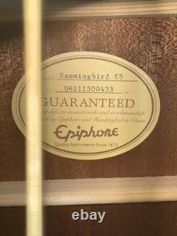 Guitare acoustique Epiphone Hummingbird en ébène, édition limitée, très rare