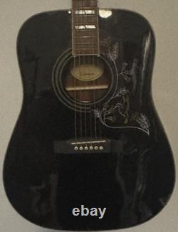 Guitare acoustique Epiphone Hummingbird en ébène, édition limitée, très rare