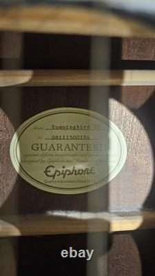 Guitare acoustique Epiphone Hummingbird en ébène, édition limitée, très rare