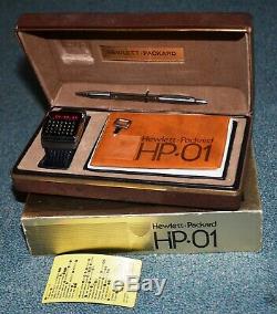 Hewlett Packard Très Rare Hp-01 Calculatrice Montre D'or Version, Fw Parfait