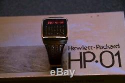 Hewlett Packard Très Rare Hp-01 Calculatrice Montre D'or Version, Fw Parfait