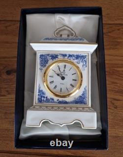 Horloge de Mantle Royal Crown Derby Blue Aves, Édition Limitée, Très Rare, En Boîte