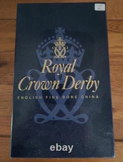 Horloge de Mantle Royal Crown Derby Blue Aves, Édition Limitée, Très Rare, En Boîte