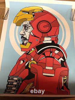 Iron Man Edition Limitée Par Chris Brake 18x24 Pouces #44 De 50 Long Gone Très Rare