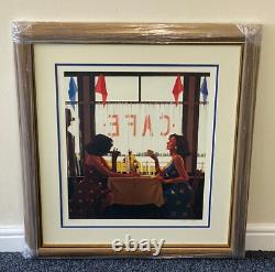 Jack Vettriano Jours au Café Très Rare Édition Limitée Signée par l'Artiste Encadrée