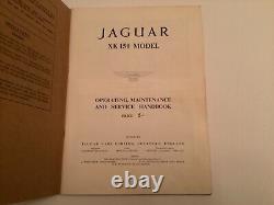 Jaguar XK150 Très Rare Première Édition OEM Original E/111 Manuel du Propriétaire Handbook