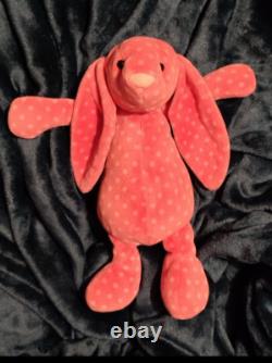 Jellycat Izzy Bashful Bunny rose blanc à pois Édition Spéciale très rare retirée