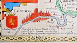 John Speed ESSEX Colchester original TRÈS RARE édition Roger Rea 1662 en vrac