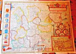 John Speed ESSEX Colchester original TRÈS RARE édition Roger Rea 1662 en vrac