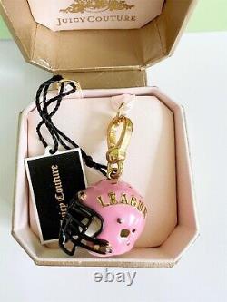 Juicy Couture Édition Limitée 2009 Charm de Casque de Football en Émail Rose Très Rare