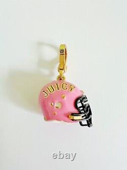 Juicy Couture Édition Limitée 2009 Charm de Casque de Football en Émail Rose Très Rare