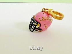 Juicy Couture Édition Limitée 2009 Charm de Casque de Football en Émail Rose Très Rare