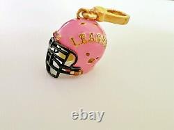 Juicy Couture Édition Limitée 2009 Charm de Casque de Football en Émail Rose Très Rare