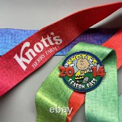 Knotts Berry Farm Pin 2014 Passe De Saison -édition Limitée Avec Very Rare Lanyard