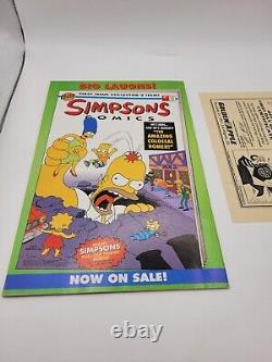 Les Simpson Itchy & Scratchy Comic Numéro 1 Signé Très Rare Édition Limitée