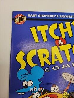 Les Simpson Itchy & Scratchy Comic Numéro 1 Signé Très Rare Édition Limitée