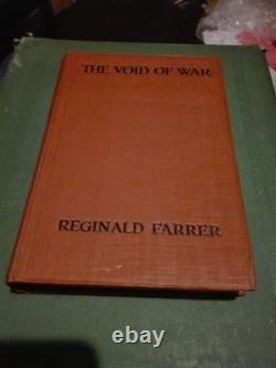 Livre très rare de 1918, première édition, Le Vide de la guerre, par Reginald Farrer