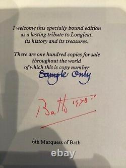 Longleat / 1ère Édition Hb / Signed By Marquess Of Bath / Très Rare / Collectionnable