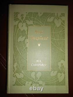 M E COLERIDGE NON SEQUITUR, 1900 - 1ère Édition - Fiction Victorienne Très Rare