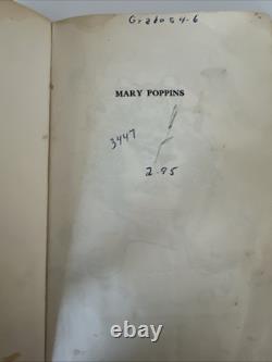 Mary Poppins Livre Première Édition Copie de Bibliothèque par PL Travers Très Rare Collectionnable