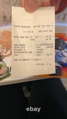 Metal Gear Solid 2 Édition Limitée Boîtier Métallique UK Complète Avec Manuels Très Rare