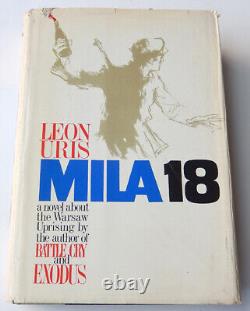 Mila 18 Livre signé de Leon Uris 1ère édition Très rare 1961 Ghetto Soulèvement de Varsovie