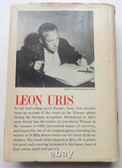 Mila 18 Livre signé de Leon Uris 1ère édition Très rare 1961 Ghetto Soulèvement de Varsovie