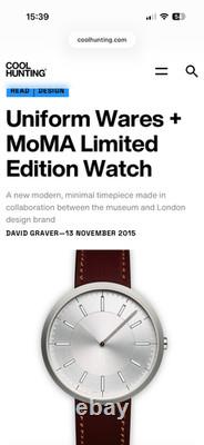Montre Uniform Wares M40 ? Édition limitée MoMA. Très rare