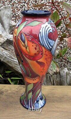 Moorcroft Très Rare FLAMBE TROUT ARC-EN-CIEL 75/10 Vase Édition Limitée 2/2 PRP 895 £