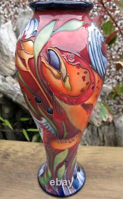 Moorcroft Très Rare FLAMBE TROUT ARC-EN-CIEL 75/10 Vase Édition Limitée 2/2 PRP 895 £