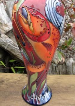 Moorcroft Très Rare FLAMBE TROUT ARC-EN-CIEL 75/10 Vase Édition Limitée 2/2 PRP 895 £
