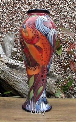 Moorcroft Très Rare FLAMBE TROUT ARC-EN-CIEL 75/10 Vase Édition Limitée 2/2 PRP 895 £