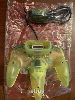 N64 Limited Edition Exteme Green Lime Neon Controller. Menthe Dans La Boîte. Très Rare