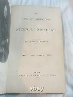 Nicholas Nickleby Charles Dickens 1ère Vrai Première Edition 1839 Livre Très Rare