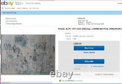 Offre Rec'd Raoul Dufy 1877-1953 Très Rare Édition Origine Limitée Litho Signé