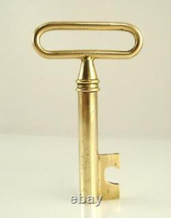 Original 1938 Carl Aubock Corkscrew Key Très Rare Version Ww2! Liège De Bronze En Laiton