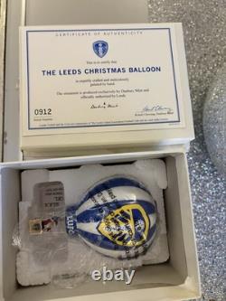 Ornement ballon de Noël Leeds United en édition limitée très rare, neuf en boîte
