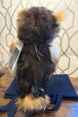Ours Charlie Bears Hibou Clever Sticks Très Rare Mohair Édition Limitée avec Étiquettes Sac