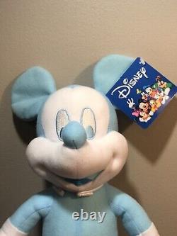 Peluche vintage Mickey Mouse bleu Disney 14 étiquette Jouet-factory Édition spéciale Très rare